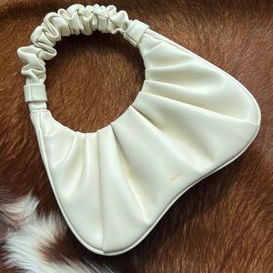 JW PEI Gabbi Ruched Hobo Handbag in Beige